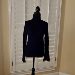 Anthropologie/Moth Dark Blue Turtleneck Sweater w/Bell Sleeves